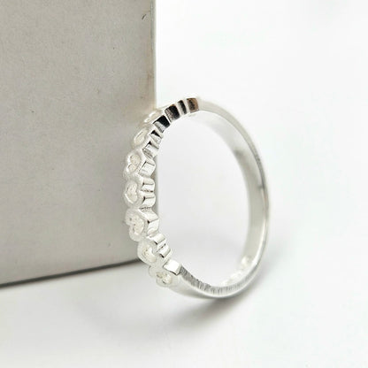 Dainty Heart Clover Ring