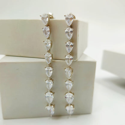 Dewdrop Cascade Linear Earrings