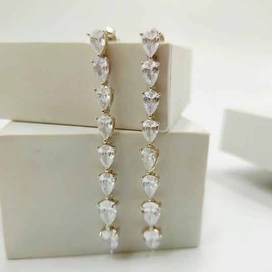 Dewdrop Cascade Linear Earrings