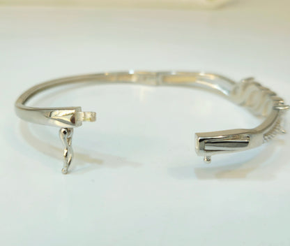 925 Sterling Silver Marquise & Mother-of-Pearl Bracelet for Women | Elegant Gift