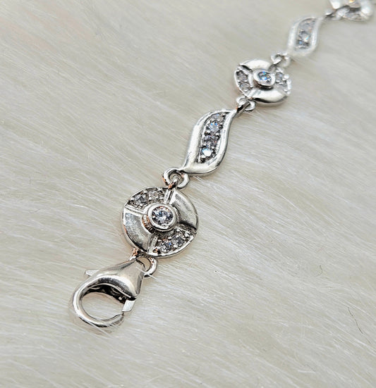 Enchanted Silver Zircon Bracelet