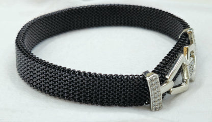 925 Sterling Silver Geometric Diamond Bracelet for Men | Party Wear
