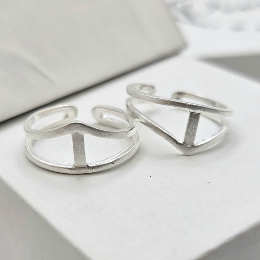 Geometric Sterling Silver Toe Ring