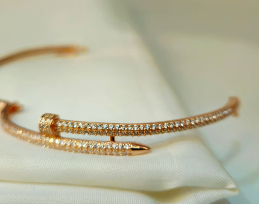 Glamorous Industrial Nail Bracelet