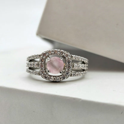 Halo Ring With A Split Shank Band