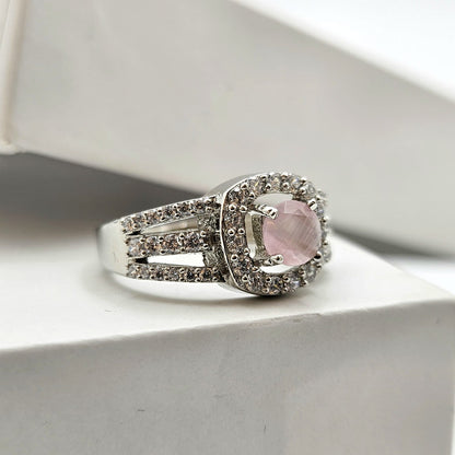 Halo Ring With A Split Shank Band