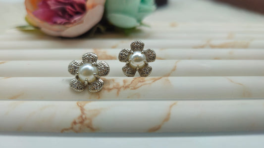 Floral Pearl Studs