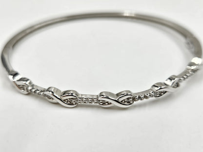925 Sterling Silver Intertwined Bracelet for Women | Elegant Gift