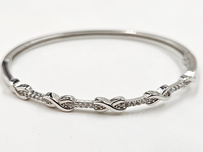 925 Sterling Silver Intertwined Bracelet for Women | Elegant Gift