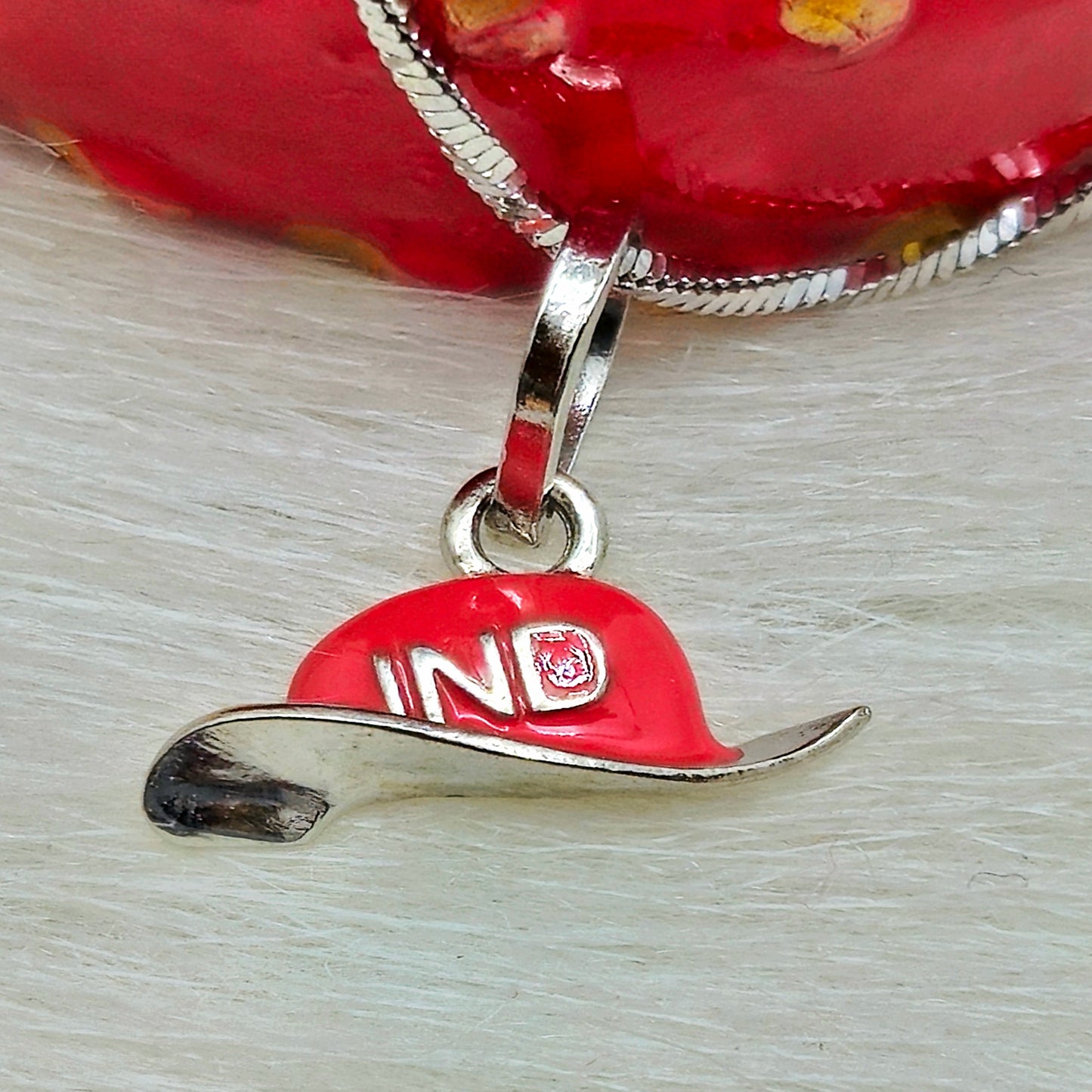 Indie Red Hat Charm Pendant