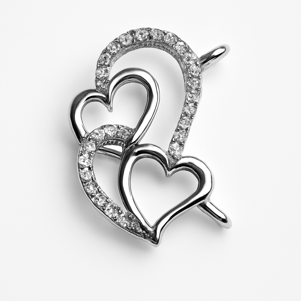 Interlocking Triple Heart Pendant