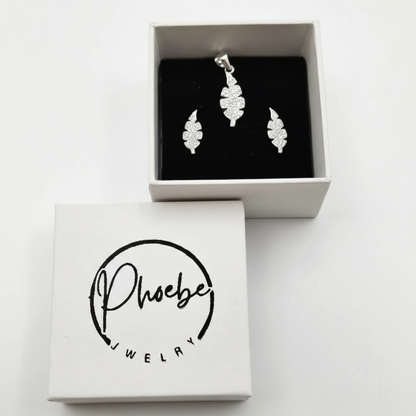 Leafy Radiance Silver Set