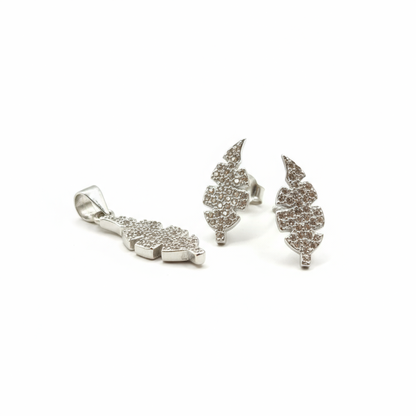 Leafy Radiance Silver Set