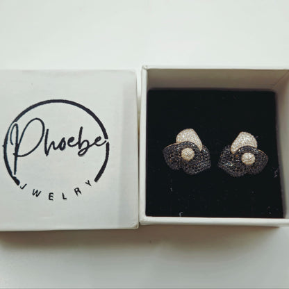 Noir Blossom Studs