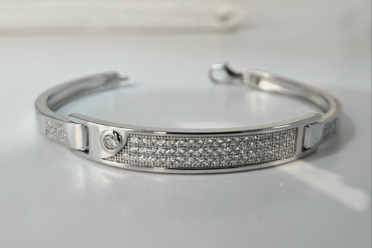 Modern Screw-Motif Cuff Bracelet