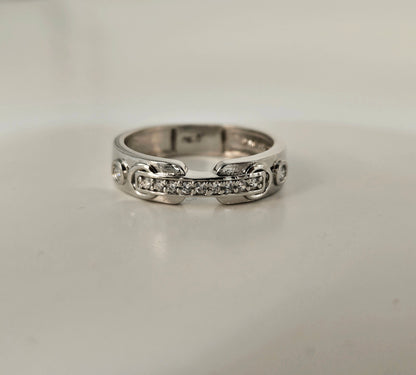 Modern Buckle Couple's Rings