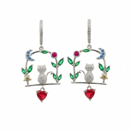 Moonlight Garden Cat Dangles