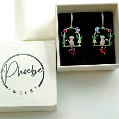 Moonlight Garden Cat Dangles