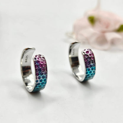 Multicolored enamel honeycomb pattern Toe Rings