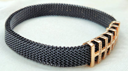 925 Sterling Silver Rose Gold Ladder Bracelet for Men | Daily Wear