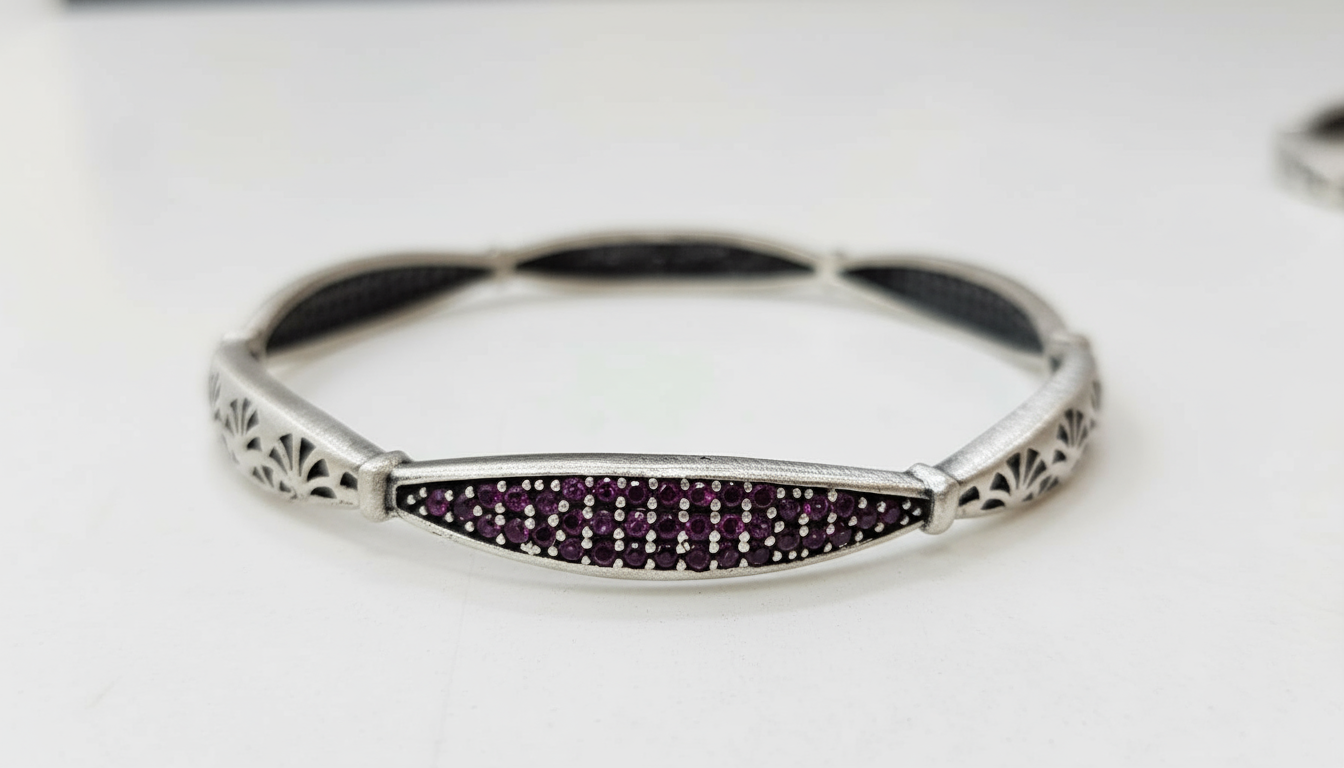 Royal Purple Pave Bangle