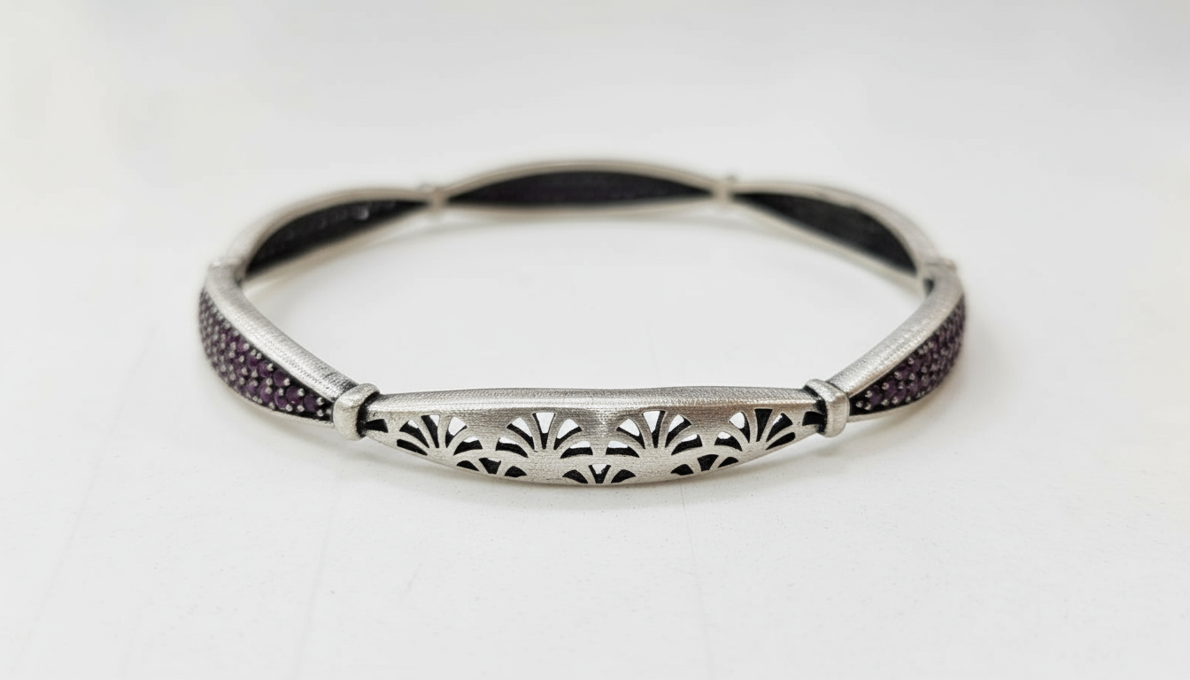Royal Purple Pave Bangle