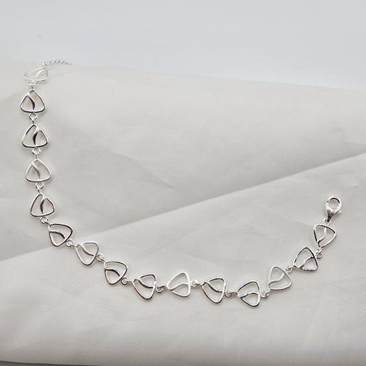 Silver Triangle Link Bracelet