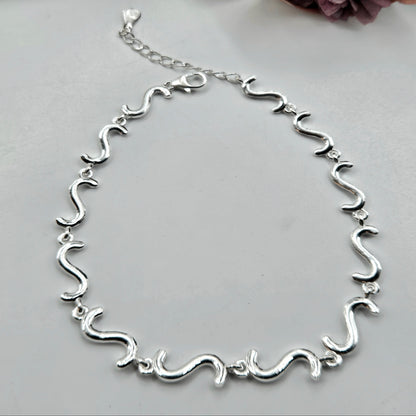 925 Sterling Silver S-Type Link Bracelet for Women | Daily Wear Gift