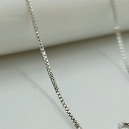 Silver Evil Eye Pendant with Enamel Flower