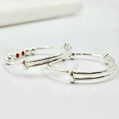 925 Sterling Silver Doraemon Enamel Baby Bangles | Gift