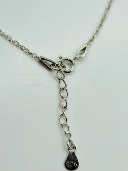 Silver Pave Heart with Arrow Pendant