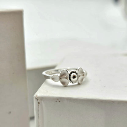 Silver Petal Ring