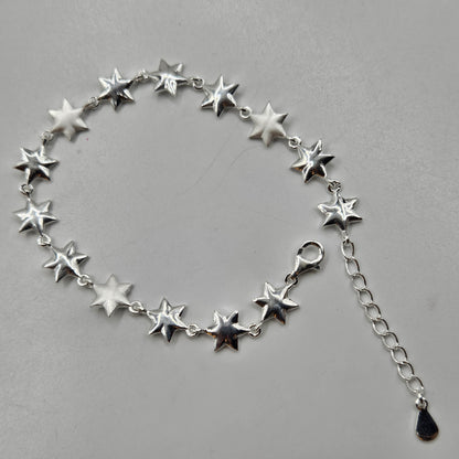 925 Sterling Silver Star Link Bracelet for Women | Daily Wear Gift