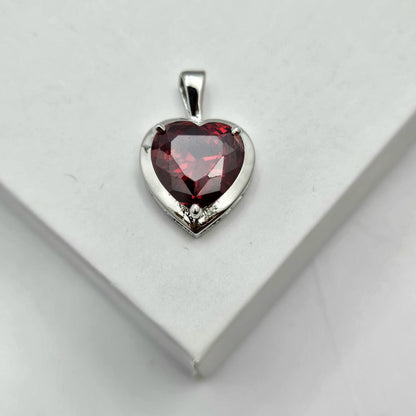 Solitaire Heart Pendant