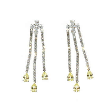 925 Sterling Silver Starlit Cascade Drop Earrings for Women
