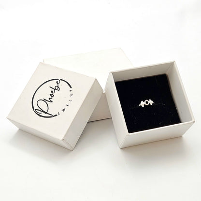 Sterling Silver Baby Ring With A Floral Design