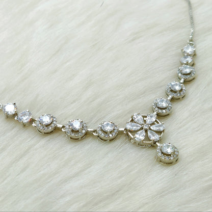 Sterling Silver Blossom Necklace Set