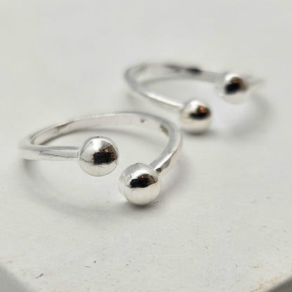 Sterling Silver Open-Ball Toe Ring