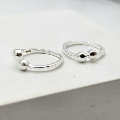Sterling Silver Open-Ball Toe Ring