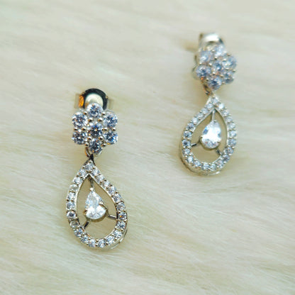 Sterling Silver Petal Drop Necklace Set