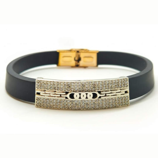 925 Sterling Silver Audi-Inspired Elastic Bracelet for Men