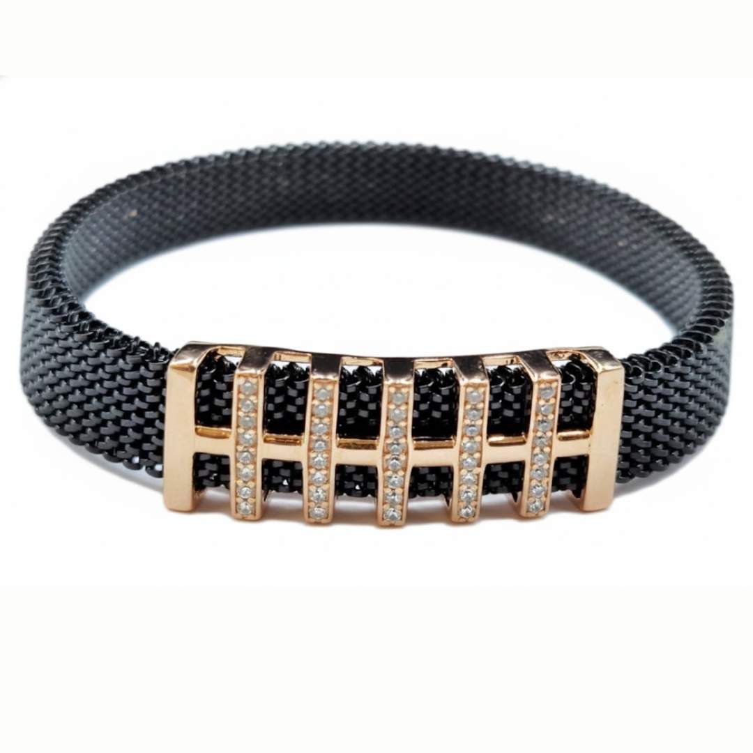 925 Sterling Silver Rose Gold Ladder Bracelet for Men | Daily Wear