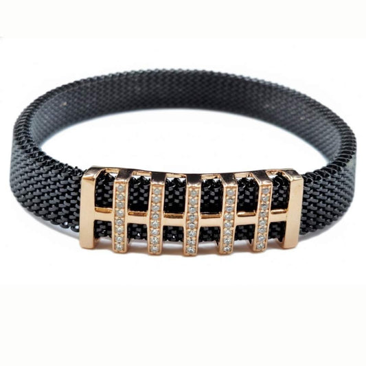 925 Sterling Silver Rose Gold Ladder Bracelet for Men | Daily Wear