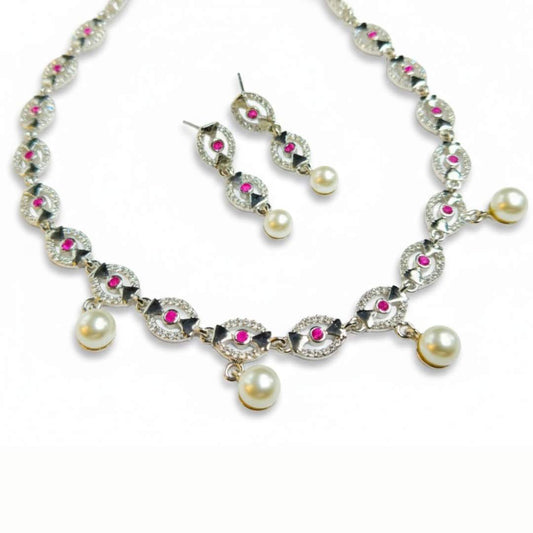 925 Sterling Silver Pink Luxe Pearl Necklace for Women