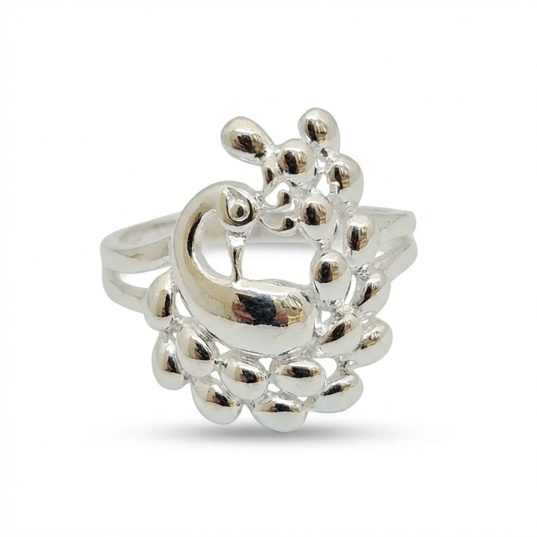 925 Sterling Silver Mehr Peacock Ring for Women Statement Wear