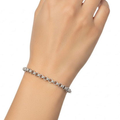 925 Sterling Silver Radiance Link Bracelet for Women
