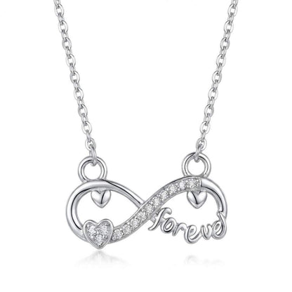 925 Sterling Silver "Forever" Infinity Heart Pendant for Women