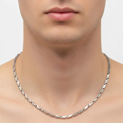 925 Sterling Silver Chevron Link Chain for Men | Statement
