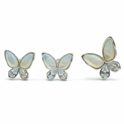 925 Sterling Silver Papillon Butterfly Pendant Set for Women