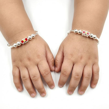 925 Sterling Silver Doraemon Enamel Baby Bangles | Gift